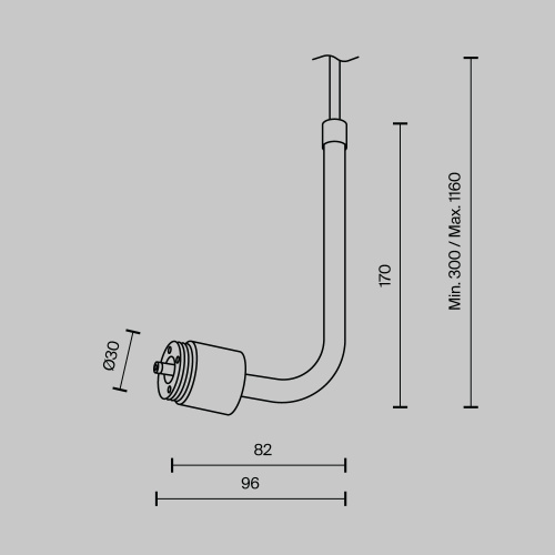 Комплектующие для систем освещения с токоведущими элементами Technical CA024PL-P-B фото 2