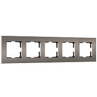 Рамка из поликарбоната на 5 постов Slab бронза софт W0052963