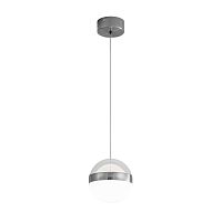 5037/12L L-VISION ODL24 355 никель/прозрачн/молочный/металл/акрил Подвес LED 12W 4000K 600лм RONI