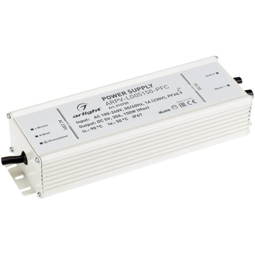 Блок питания Arlight ARPV-LG05150-PFC 5V 150W IP67 30A 015755 Блок питания Arlight ARPV-LG05150-PFC 5V 150W IP67 30A 015755