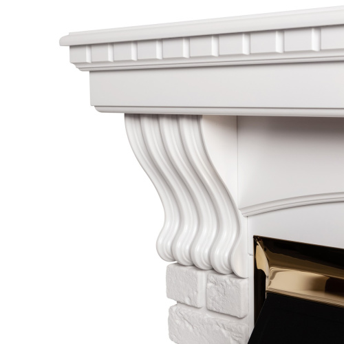 Каминокомплект JAZZ/ВЕГАС Белый матовый с очагом Электроочаг MAJESTIC LUX/МАДЖЕСТИК фото 4