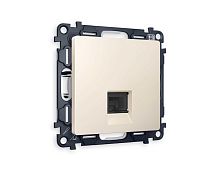 Комплект механизма телефонной розетки AMBRELLA VOLT ALFA Бежевый матовый RJ-11(4P4C) с шторкой QUANT (AP3320, VM190) MA332030