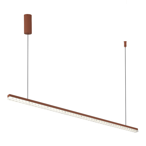 SL1018.613.01 Светильник подвесной ST-Luce терракотовый/прозрачный LED 1*32W 4000K EUCLIDICS фото 4