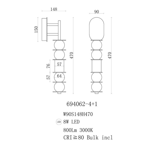 Бра Nocturna FL1198-5W фото 3 Бра Nocturna FL1198-5W фото 3