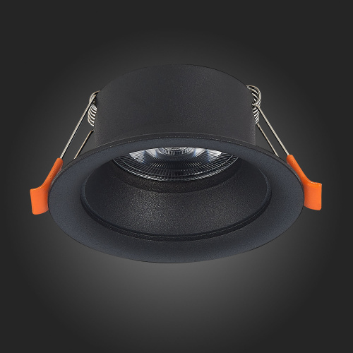 ST200.408.01 Св-к встр. Черный GU10 1*50W  D89xH40 220V Без ламп Встраиваемые светильники фото 6