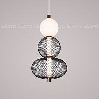 Подвесной светильник Cloyd SUPERNOVA-B P1 / выс. 41 см - черный/золото (арт.11484)