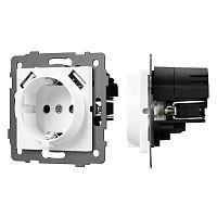 Механизм розетки с USB зарядкой SCT-MUAA-PL-WH-V (250V, 16A) Arlight 049818