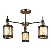 Потолочный светильник Escada 599/3P E27*60W Antique brass/Black