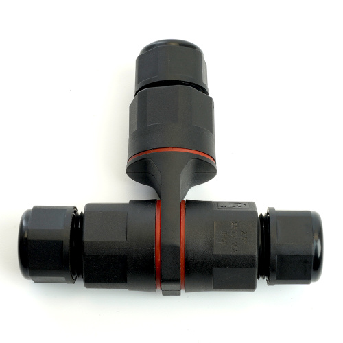 Соединитель-коннектор LD541 3-контактный на 3 выхода, с СМК221 пружинным контактом IP68, черный фото 3