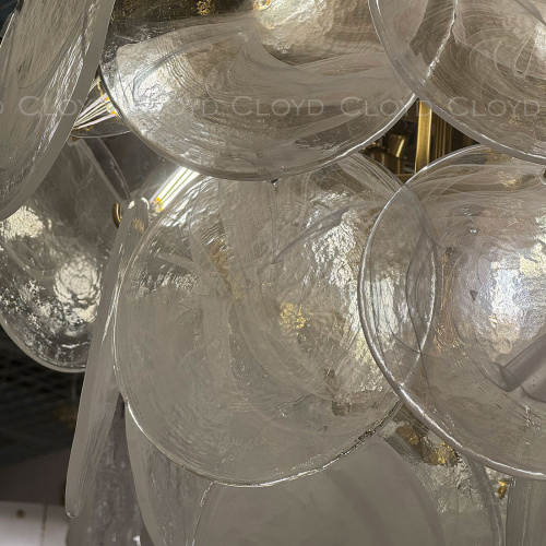 Люстра Cloyd LINZE-B C13 / Ø60 см - латунь - белое стекло (арт.11674) фото 8