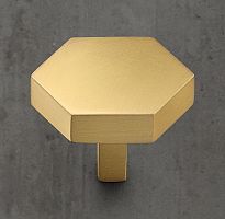 Ручка-кнопка Lambeth Hex. d.3.8 Lac.Burnished Brass