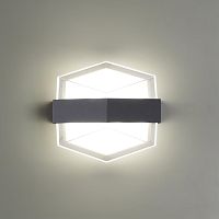 358574 STREET NT21 728 темно-серый Ландшафтный настенный светильник IP54 LED 4000K 12W 85-265V KAIMAS