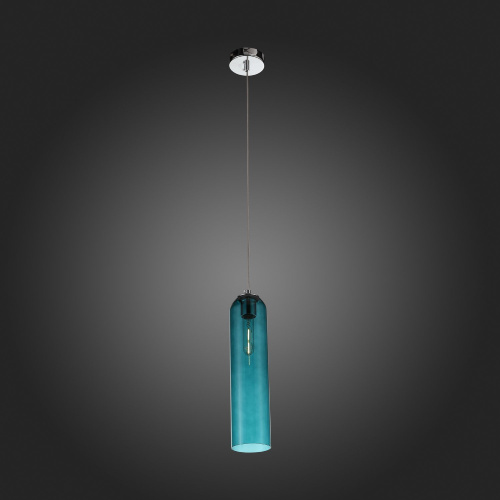 SL1145.183.01 Светильник подвесной ST-Luce хром/зеленый E27 1*60W CALLANA фото 9