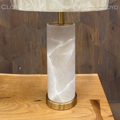Настольная лампа Cloyd PARMENID T1 / выс. 62 см - алебастр - латунь (арт.30194) фото 2