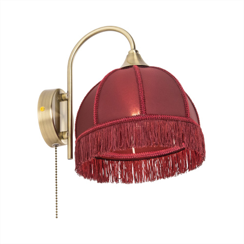 Citilux Базель CL407313 Бра с бордовым абажуром и выключателем фото 2 Citilux Базель CL407313 Бра с бордовым абажуром и выключателем фото 2