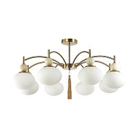 8272/8C NEOCLASSI LN26 039 латунь/бежевый/белый, металл/керамика/стекло Люстра потолочная Е14 8*40W 220V GLORIYA