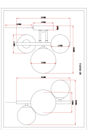 Бра Moderli V10793-3W Renny фото 2