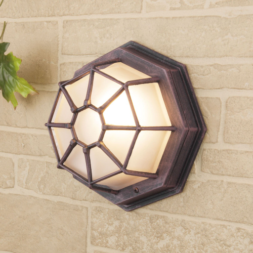 Уличный настенный светильник Telarana S капучино GL 1023D фото 4