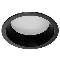 012907 Рамка (светильник) PVC д/LED-модулей 941хх и LED-ламп D50мм PIANO ROUND ЧЕРНЫЙ IP65