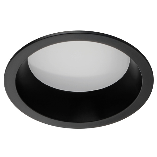012907 Рамка (светильник) PVC д/LED-модулей 941хх и LED-ламп D50мм PIANO ROUND ЧЕРНЫЙ IP65