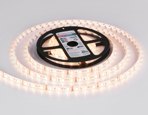 Светодиодная лента 12В 5050 60Led 14.4Вт/м Цветная RGB IP65 5м фото 3