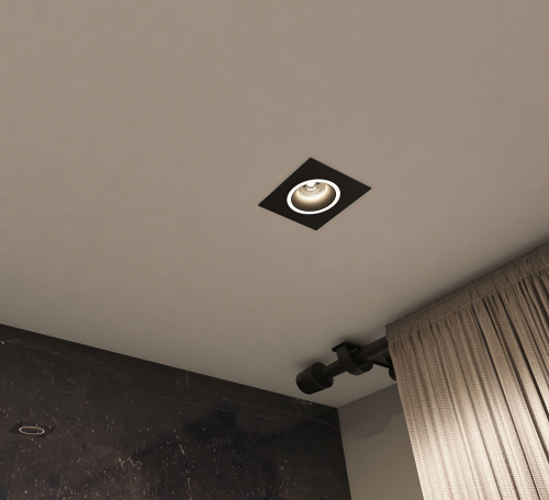 DK2061-BK Встраиваемый светильник IP 20, до 15 Вт, GU10, LED, черный, алюминий фото 2