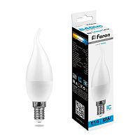 Лампа светодиодная Feron LB-570 Свеча на ветру E14 9W 175-265V 6400K