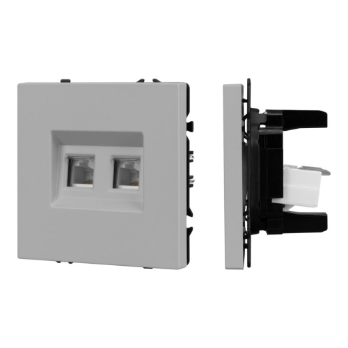 Механизм сдвоенной компьютерной розетки SCT-NOBE-MPC2-SFPL-IS (RJ-45, CAT6) Arlight 059451 Механизм сдвоенной компьютерной розетки SCT-NOBE-MPC2-SFPL-IS (RJ-45, CAT6) Arlight 059451