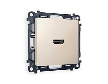 Комплект механизма розетки HDMI 2.0 AMBRELLA VOLT ALFA Бежевый матовый 40V/500mA 2.0GHz 5-18Gbit/s QUANT (AP3340, VM222) MA334010