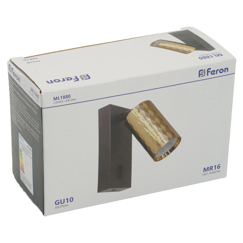 Светильник Feron ML1880 PRISM 35W, 230V, GU10, золото и чёрный фото 16