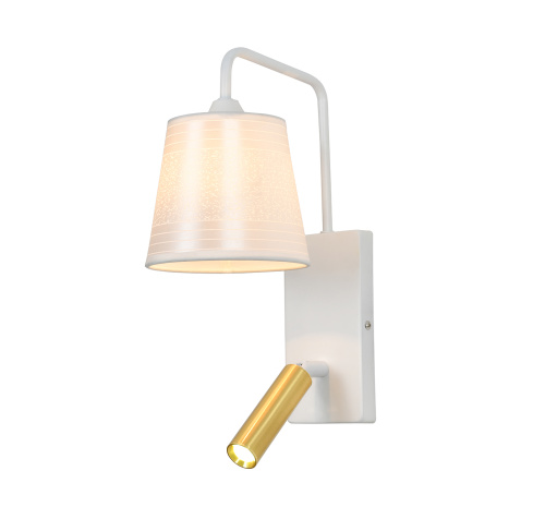 Настенный светильник Escada 598/1A E27*40W White/Brass Настенный светильник Escada 598/1A E27*40W White/Brass