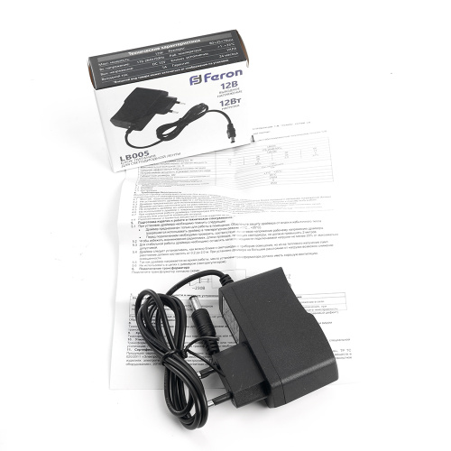Трансформатор электронный для светодиодной ленты 12W 12V (драйвер), LB005 FERON фото 6