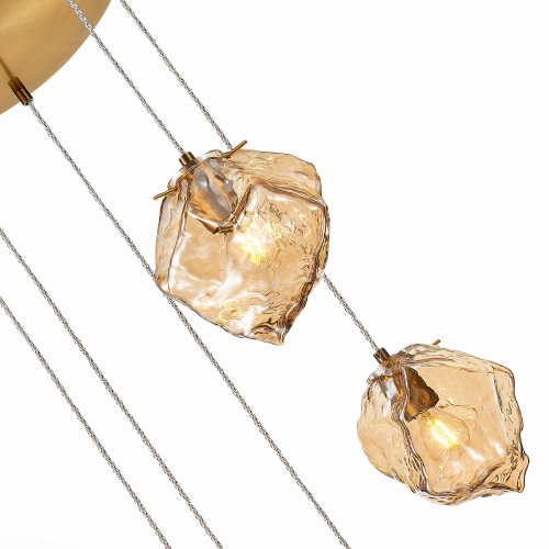 SL1175.303.05 Светильник подвесной ST-Luce Латунь/Янтарный E14 5*40W PORTICI фото 2