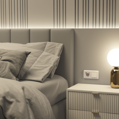 Выключатель одноклавишный (перламутровый рифленый) W1110013 фото 4