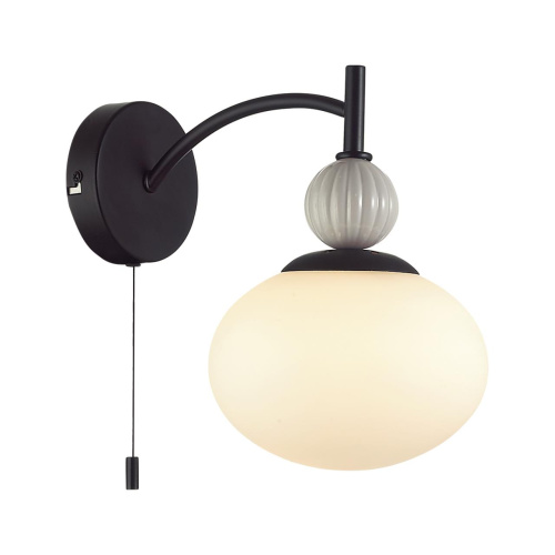 8273/1W NEOCLASSI LN26 041 черный/серый/белый, металл/керамика/стекло Бра Е14 1*40W 220V GLORIYA фото 4 8273/1W NEOCLASSI LN26 041 черный/серый/белый, металл/керамика/стекло Бра Е14 1*40W 220V GLORIYA фото 4