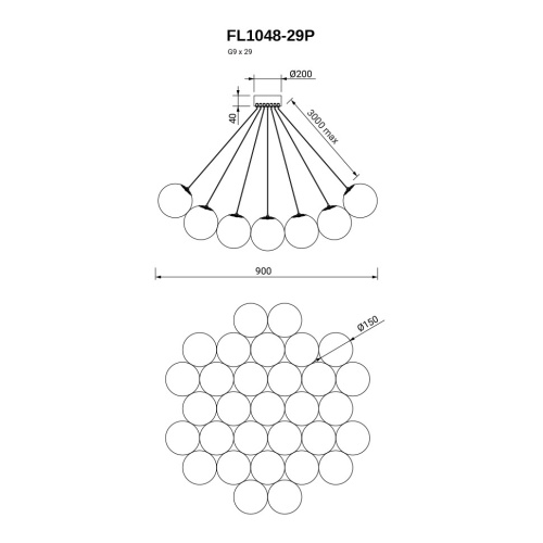 Подвесная люстра Unity FL1048-29P фото 6