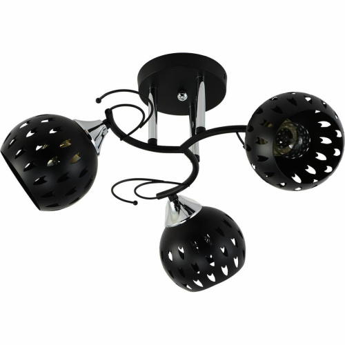 Потолочная люстра Reluce 01314-0.3-03 BK+CR Потолочная люстра Reluce 01314-0.3-03 BK+CR