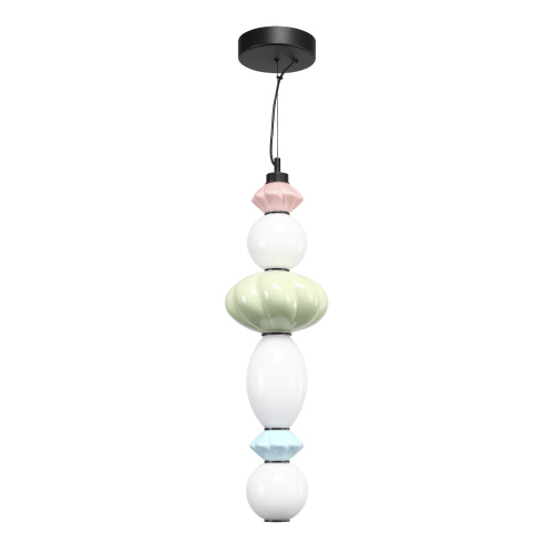 SL6134.433.01 Светильник подвесной ST-Luce черный/розовый, зеленый, синий, опаловый LED 1*24W 3000K FLORENTINI фото 5