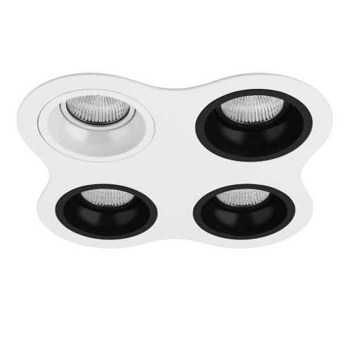 Комплект из светильников и рамки Lightstar Domino Round (214646+214606+214607+214607+214607) D64606070707