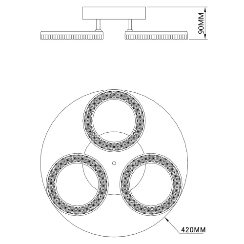 Потолочный светильник Escada 10281/3 LED*60W White фото 2