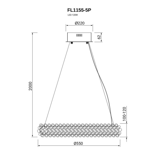 Подвесная люстра Eternity FL1155-5P фото 2