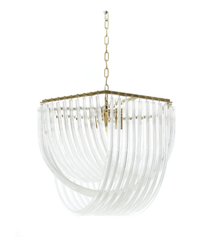 Хрустальная подвесная люстра Lumina Deco Weddini LDP 6001-600 GD+CL Хрустальная подвесная люстра Lumina Deco Weddini LDP 6001-600 GD+CL