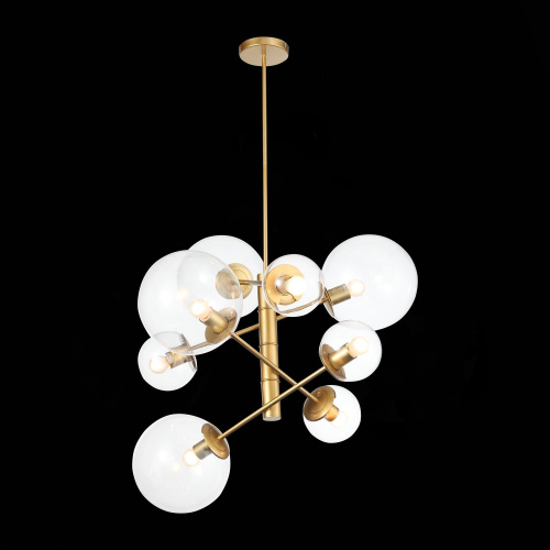 SL1150.203.08 Светильник подвесной ST-Luce Матовое золото/Прозрачный E27 8*40W (из 3-х коробок) LIORA фото 13