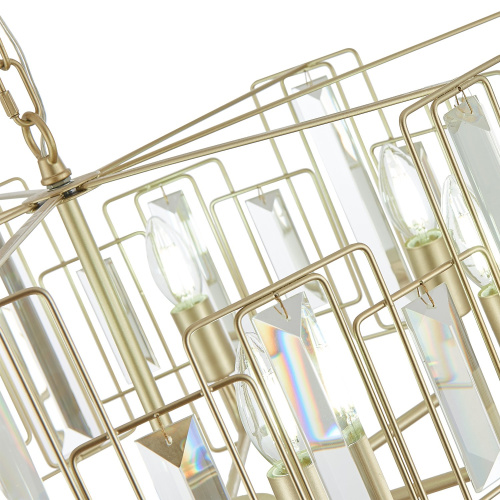 SLE103403-07 Светильник подвесной Шампань/Прозрачный E14 7*40W GIANO фото 6