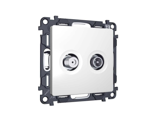 Комплект механизма розетки TV оконечной + SAT 5-862MHz 3.5dB/950-2150MHz 3.5dB Ambrella Volt ALFA Белый матовый QUANT (AP1333, VM217) MA133310 Комплект механизма розетки TV оконечной + SAT 5-862MHz 3.5dB/950-2150MHz 3.5dB Ambrella Volt ALFA Белый матовый QUANT (AP1333, VM217) MA133310