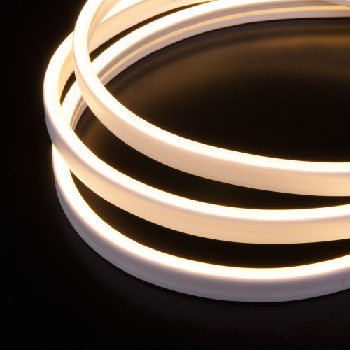Светодиодный гибкий неон 24 В 10 Вт/м 120 Led/м 2835 IP65, теплый белый 3300K, 5м 24V 10W 120Led 2835 IP65 фото 3