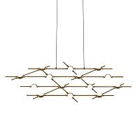 Люстра Molecular 14 black/gold