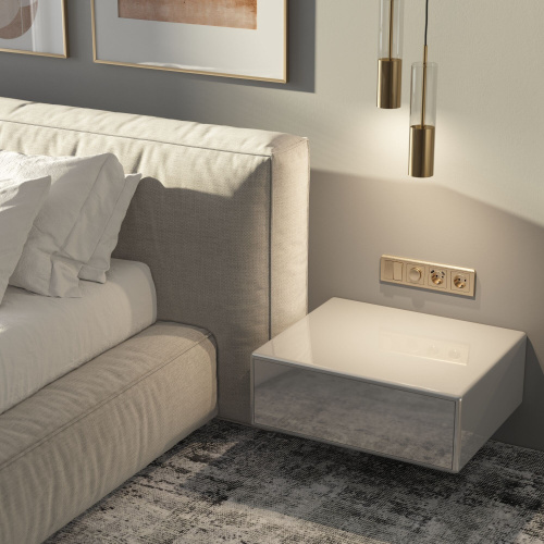 Рамка из поликарбоната на 4 поста Stream шампань W0042111 фото 3