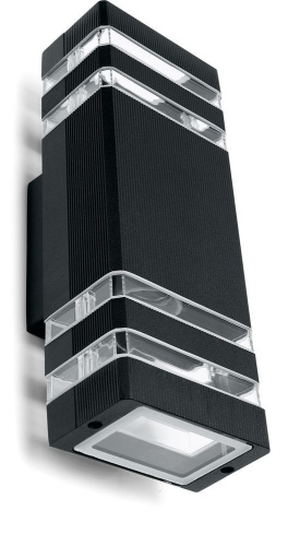 Светильник садово-парковый Feron DH0807, на стену вверх/вниз,  E27 230V, черный фото 3