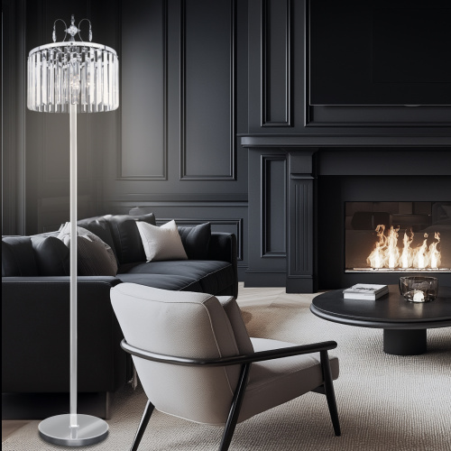 Citilux Инга CL335941 Торшер хрустальный Хром фото 7 Citilux Инга CL335941 Торшер хрустальный Хром фото 7